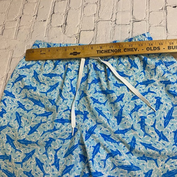 Chubbies Light Blue Shark Pattern Swim Trunks - Picture 6 of 7